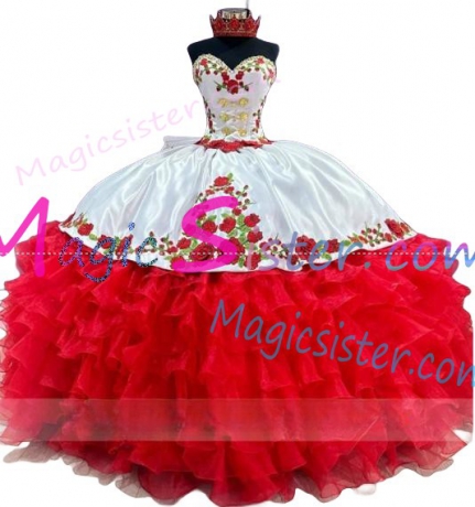 Hotselling Embroidery Charro Quinceanera Dress
