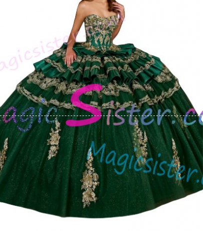 Hotselling Embroidery Charro Quinceanera Dress