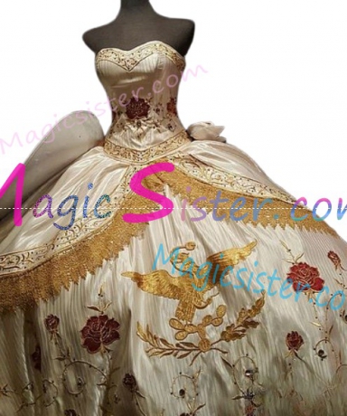 Hotselling Embroidery Charro Quinceanera Dress