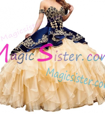 Beautiful Embroidery Charro Quinceanera Dress