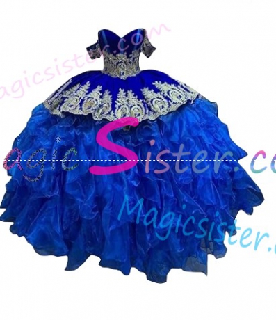 Beautiful Embroidery Charro Quinceanera Dress