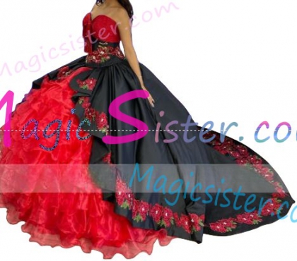 Beautiful Embroidery Charro Quinceanera Dress