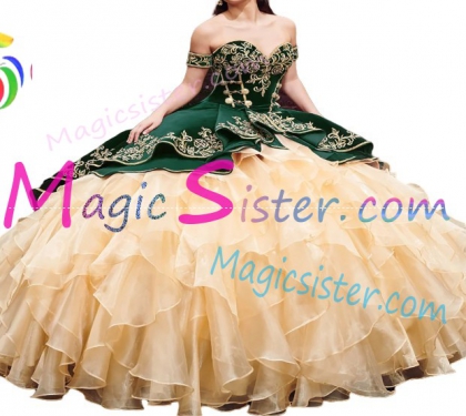 Beautiful Embroidery Charro Quinceanera Dress