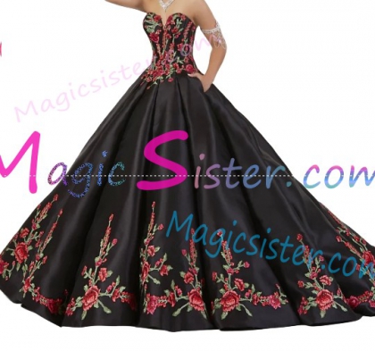 Beautiful Embroidery Charro Quinceanera Dress