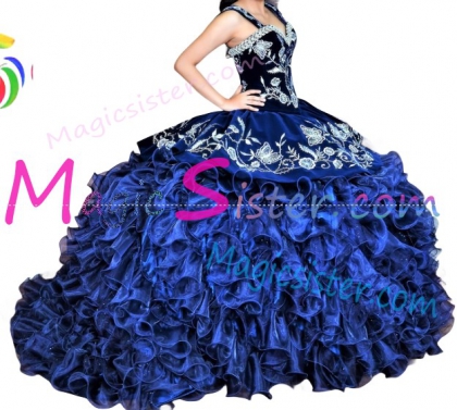 Beautiful Embroidery Charro Quinceanera Dress