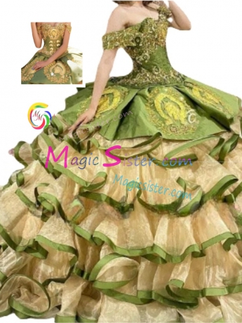 Beautiful Embroidery Charro Quinceanera Dress