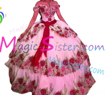 Hotselling Embroidery Charro Quinceanera Dress