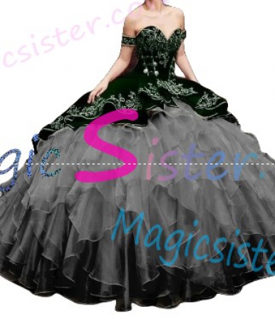Hotselling Embroidery Charro Quinceanera Dress