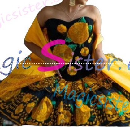 Hotselling Embroidery Charro Quinceanera Dress