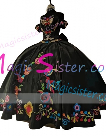 Hotselling Embroidery Charro Quinceanera Dress