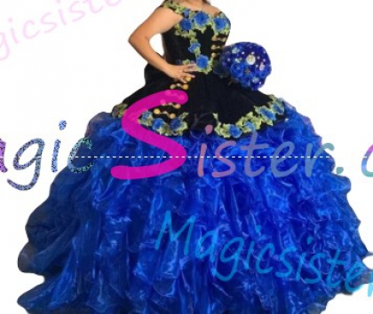 Hotselling Embroidery Charro Quinceanera Dress
