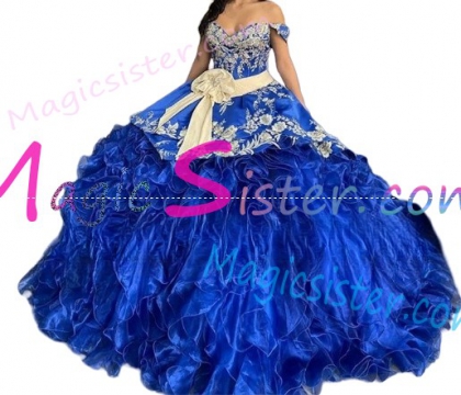 Hotselling Embroidery Charro Quinceanera Dress