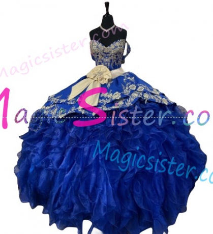Hotselling Embroidery Charro Quinceanera Dress