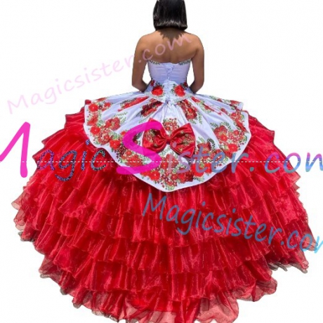 Hotselling Embroidery Charro Quinceanera Dress