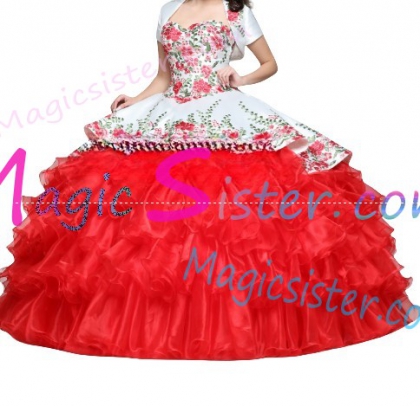 Beautiful Embroidery Charro Quinceanera Dress
