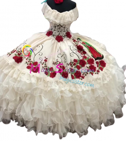 Beautiful Embroidery Charro Quinceanera Dress