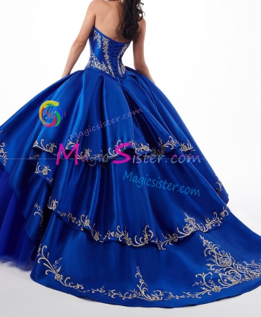 Beautiful Embroidery Charro Quinceanera Dress
