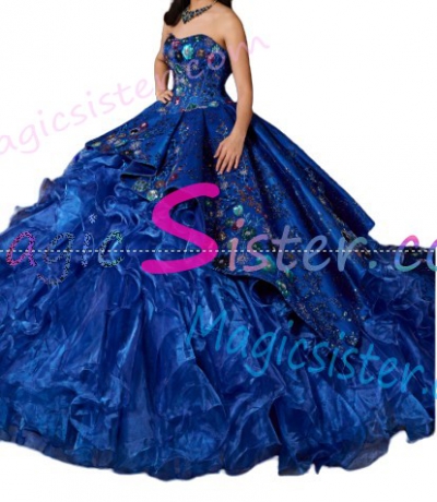 Beautiful Embroidery Charro Quinceanera Dress