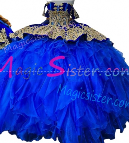 Beautiful Embroidery Charro Quinceanera Dress