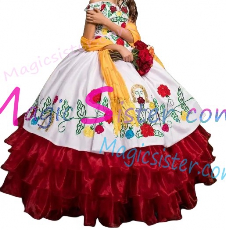 Beautiful Embroidery Charro Quinceanera Dress