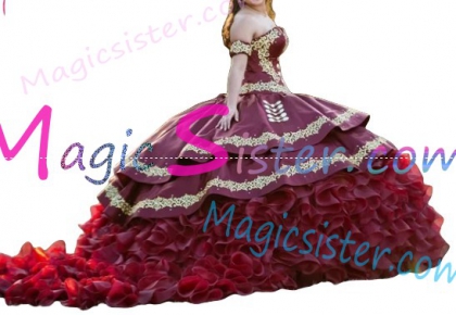 Hot Selling Embroidery Charro Quinceanera Dress
