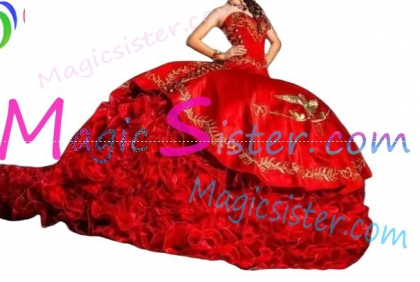 Hotselling Embroidery Charro Quinceanera Dress