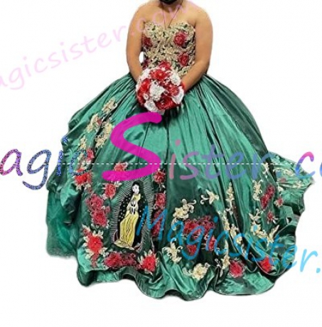 Hotselling Embroidery Charro Quinceanera Dress