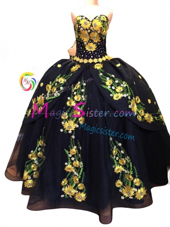 Hotselling Embroidery Charro Quinceanera Dress