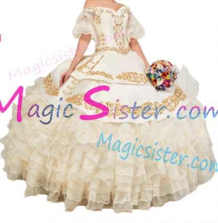 Beautiful Embroidery Charro Quinceanera Dress