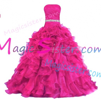 Factory Wholesale Topselling Fushsia Quinceanera Dress