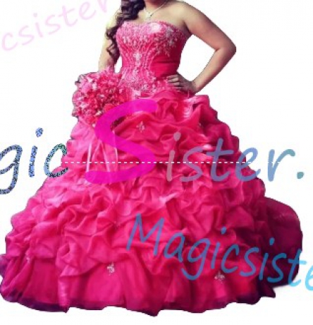 Hotselling Fushsia Quinceanera Dress