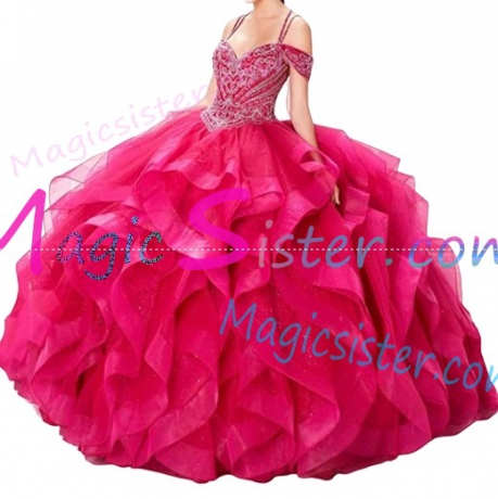 Hotselling Fushsia Quinceanera Dress