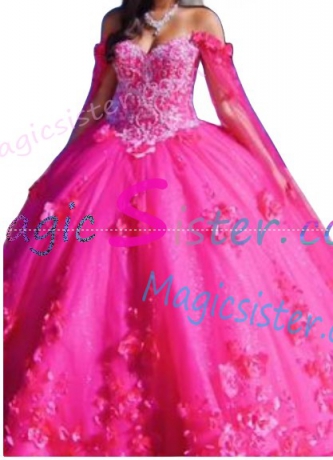Hotselling Fushsia Quinceanera Dress