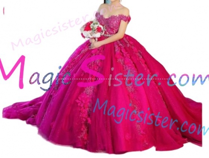 Topselling Fushsia Quinceanera Dress