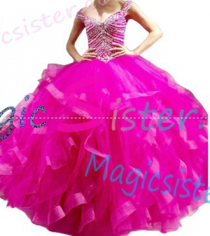 Topselling Fushsia Quinceanera Dress