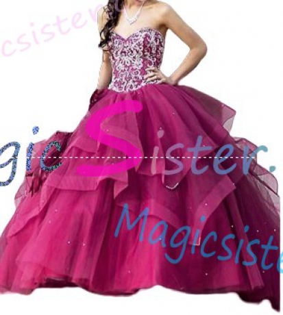 Topselling Fushsia Quinceanera Dress
