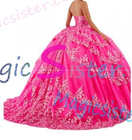 Topselling Luxury Fushsia Quinceanera Dress