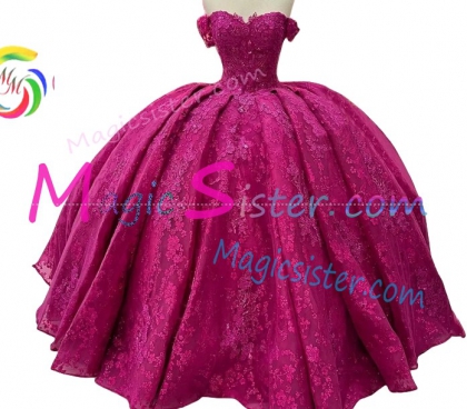 Topselling Luxury Fushsia Quinceanera Dress