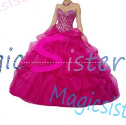 Topselling Luxury Fushsia Quinceanera Dress