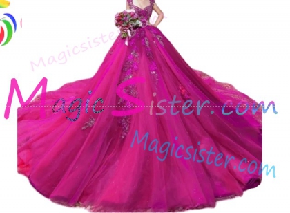 Topselling Luxury Fushsia Quinceanera Dress
