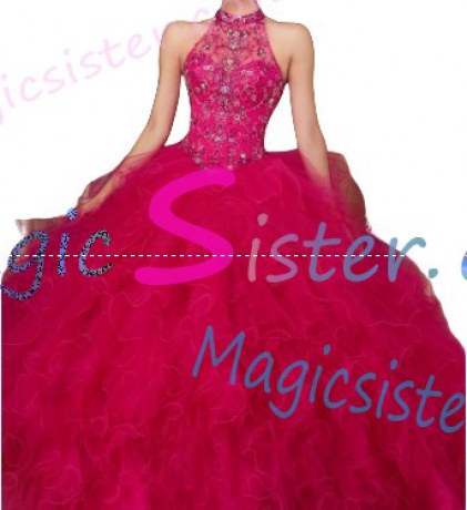 Topselling Luxury Fushsia Quinceanera Dress