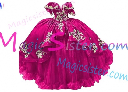 Topselling Luxury Fushsia Quinceanera Dress
