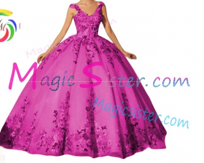 Topselling Fushsia Quinceanera Dress