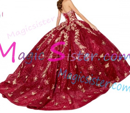 Hotselling New Style Butterfly Quinceanera Dress
