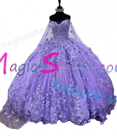 Hotselling Luxurious New Style Butterfly Elegant Quinceanera Dress