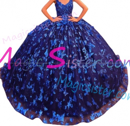 New Style Butterfly Elegant Beautiful Luxurious Quinceanera Dress