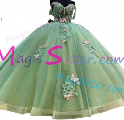 New Style Butterfly Elegant Hotselling Luxurious Quinceanera Dress
