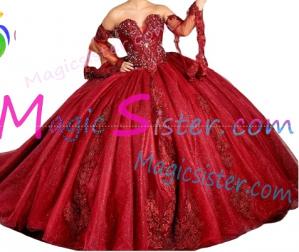 Hotselling Luxury Red Quinceanera Dress