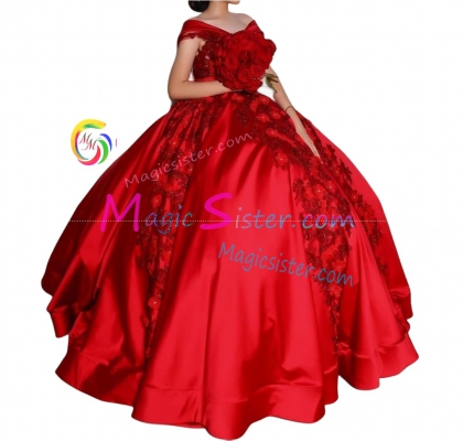 Red Luxurious Elegant Fashionable Quinceanera Dress