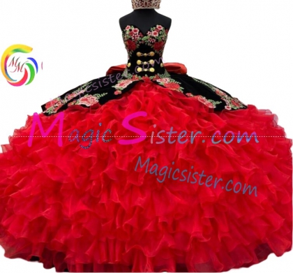Red Luxurious Elegant Fashionable Quinceanera Dress
